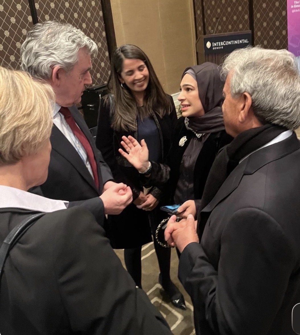 Lubna Qassim with the Rt Hon Gordon Brown