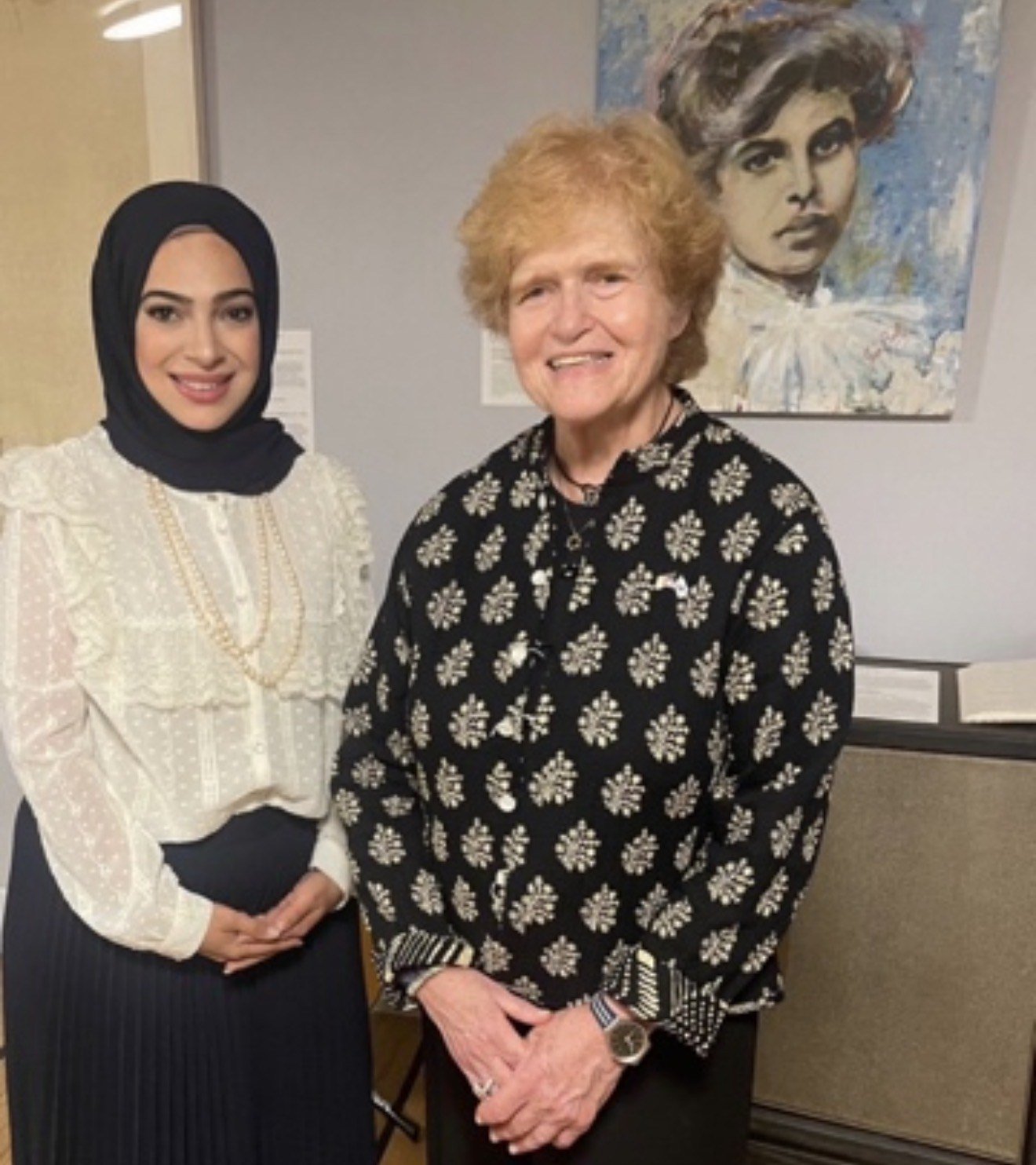 Lubna Qassim with Professor Deborah E. Lipstadt