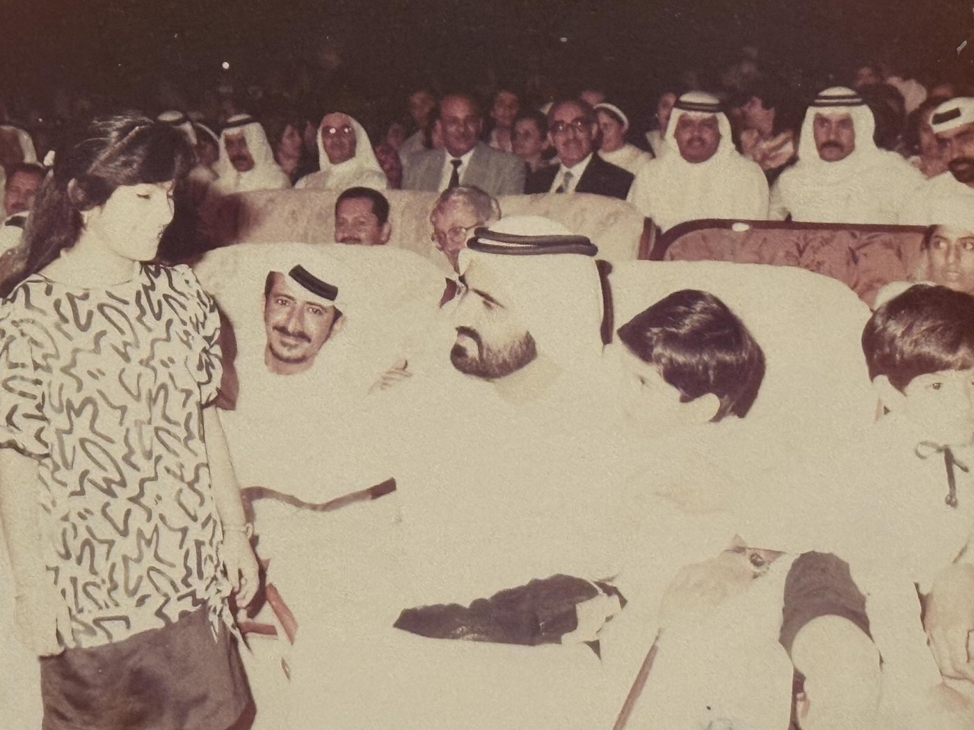 A young Lubna Qassim with His Highness Sheikh Mohammed bin Rashid Al Maktoum